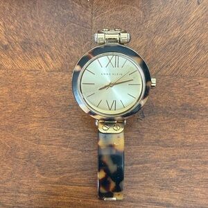 Anne Klein Gold Watch with Tortoise Accents